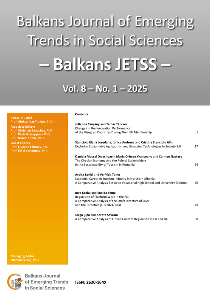 					View Vol. 8 No. 1 (2025): Balkans Journal of Emerging Trends in Social Sciences – Balkans JETSS
				